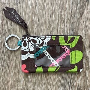 Vera Bradley Brown and Green Floral ID Holder